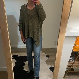 ✨SOLD✨Free People Asymmetrical Knit Sweater